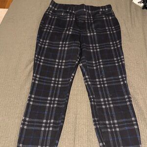 Sanctuary Women's Plaid Leggings - Black and Blue